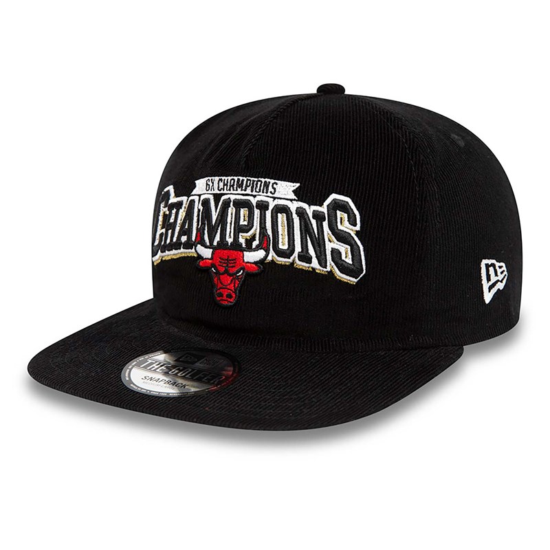 Black New Era Chicago Bulls League 6x Champions Golfer Cap Snapback | BGCN52403