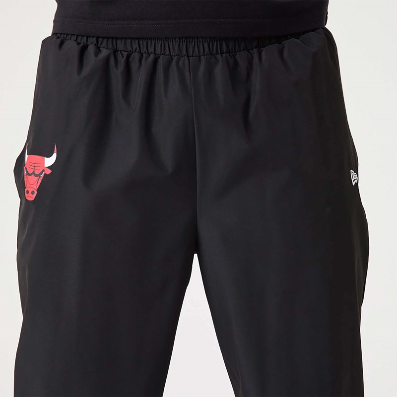 Black New Era Chicago Bulls NBA All Over Print Panel Joggers | TSYU28465