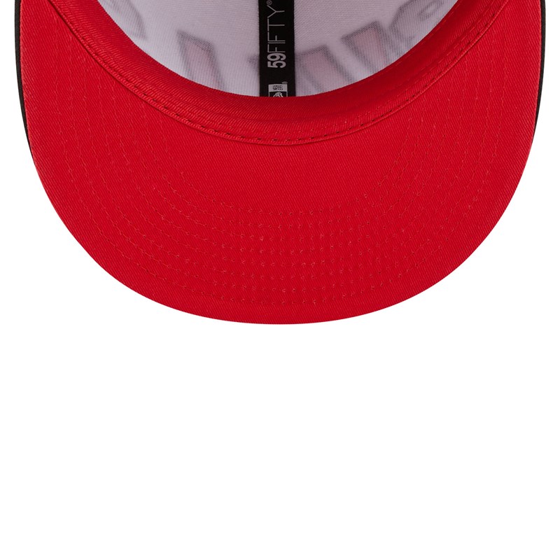 Black New Era Chicago Bulls NBA Back Half Fitted Cap 59fifty | CRVL71349