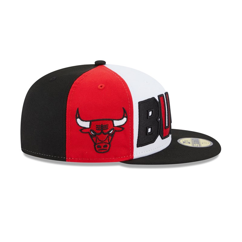 Black New Era Chicago Bulls NBA Back Half Fitted Cap 59fifty | CRVL71349