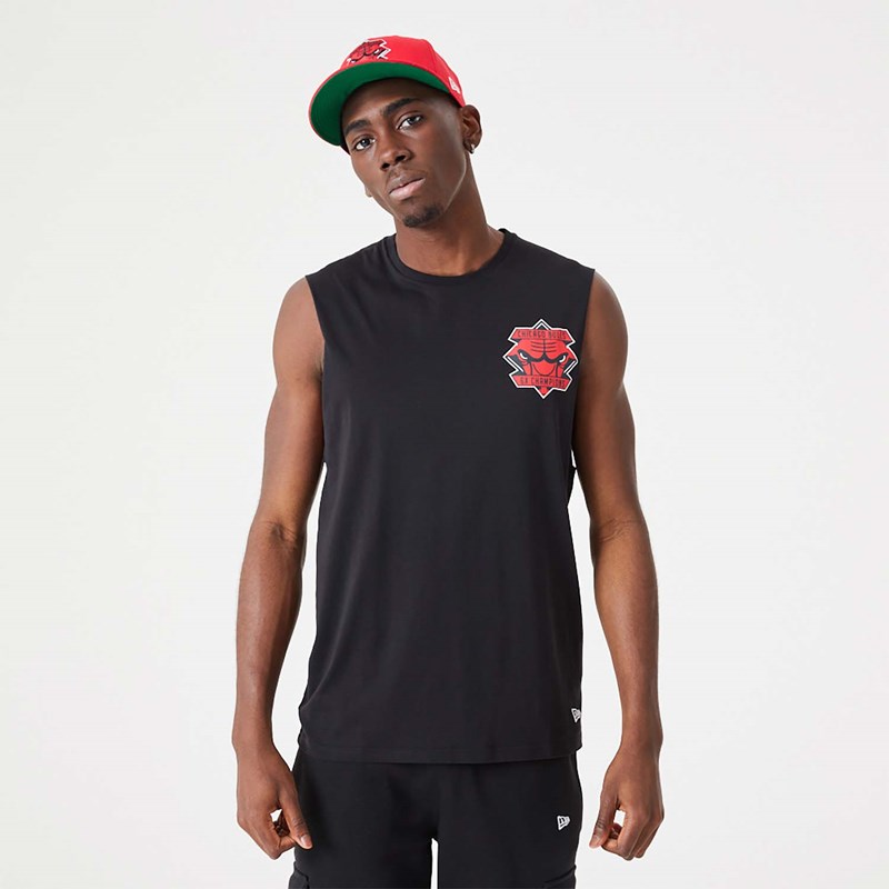 Black New Era Chicago Bulls NBA Championship Tank Top T-Shirt | MRAJ81907