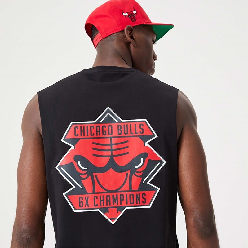 Black New Era Chicago Bulls NBA Championship Tank Top T-Shirt | MRAJ81907