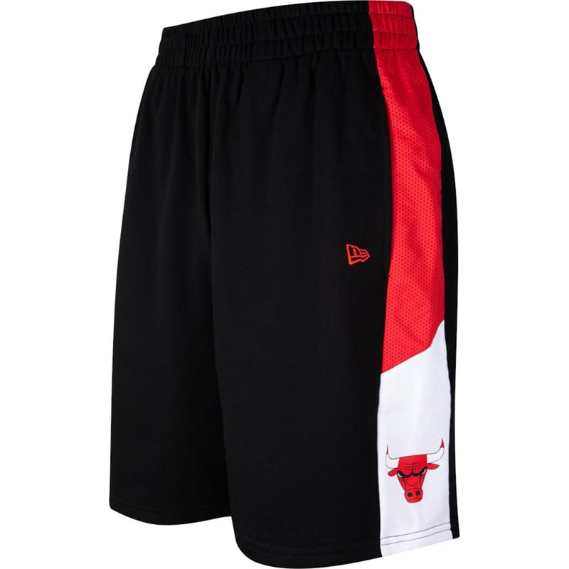 Black New Era Chicago Bulls NBA Mesh Side Panel Shorts | WQBX59862