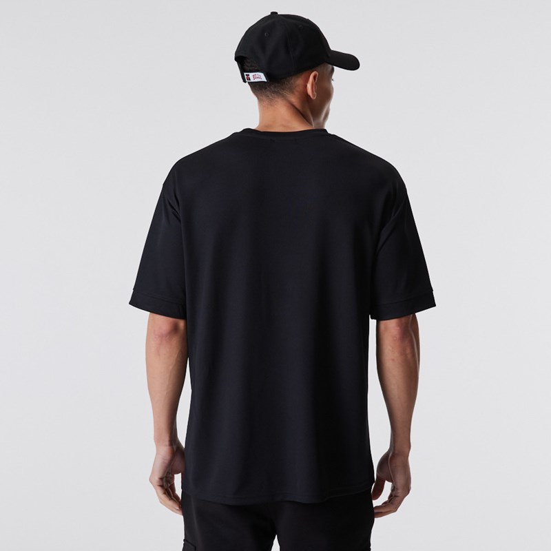 Black New Era Chicago Bulls NBA Outline Mesh T-Shirt | HINB43085