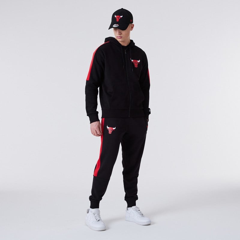 Black New Era Chicago Bulls NBA Panel Joggers | SFAJ63510