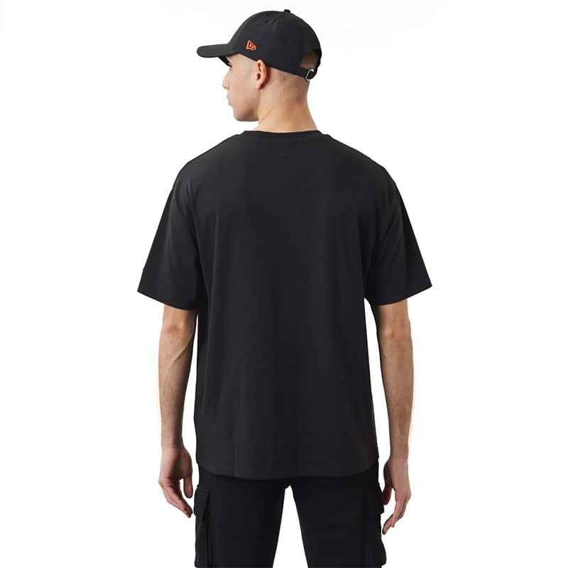 Black New Era Chicago Bulls NBA Stacked T-Shirt | IULJ74058