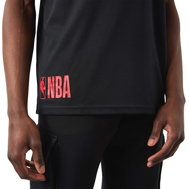 Black New Era Chicago Bulls NBA Team Logo T-Shirt | GHQT81763