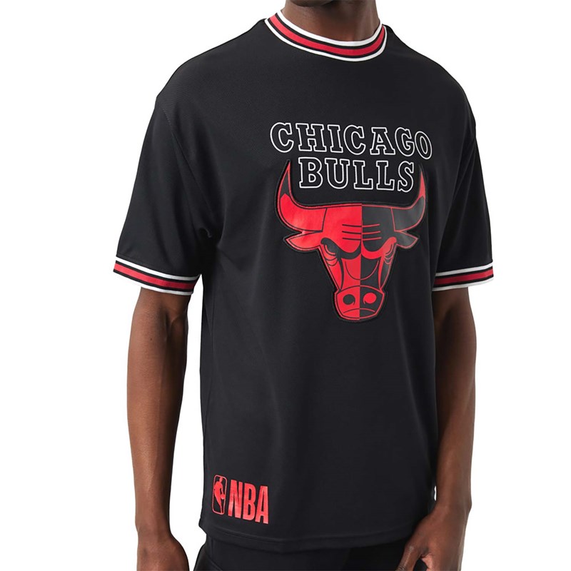 Black New Era Chicago Bulls NBA Team Logo T-Shirt | GHQT81763