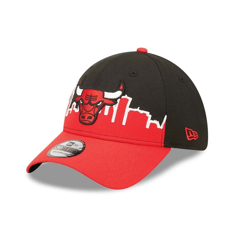 Black New Era Chicago Bulls NBA Tip Off 2022 Stretch Fit Cap 39thirty | DVSE53426