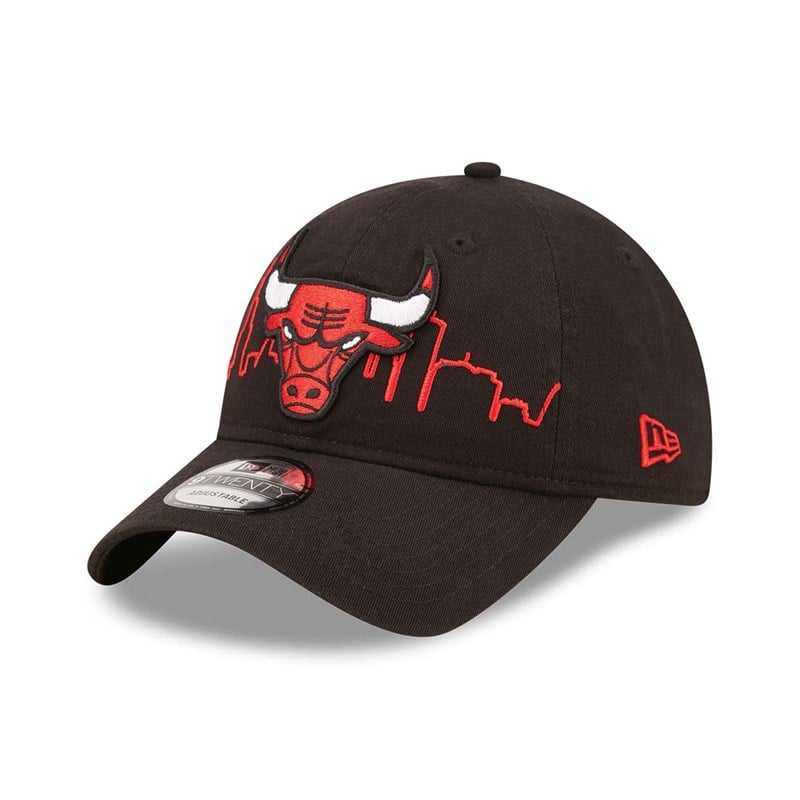 Black New Era Chicago Bulls NBA Tip Off 2022 Adjustable Cap 9twenty | ZDAI70146