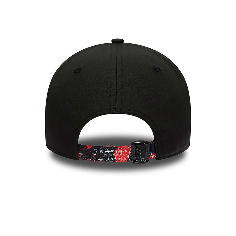 Black New Era Chicago Bulls Print Infill Adjustable Cap 9forty | LZAM47381