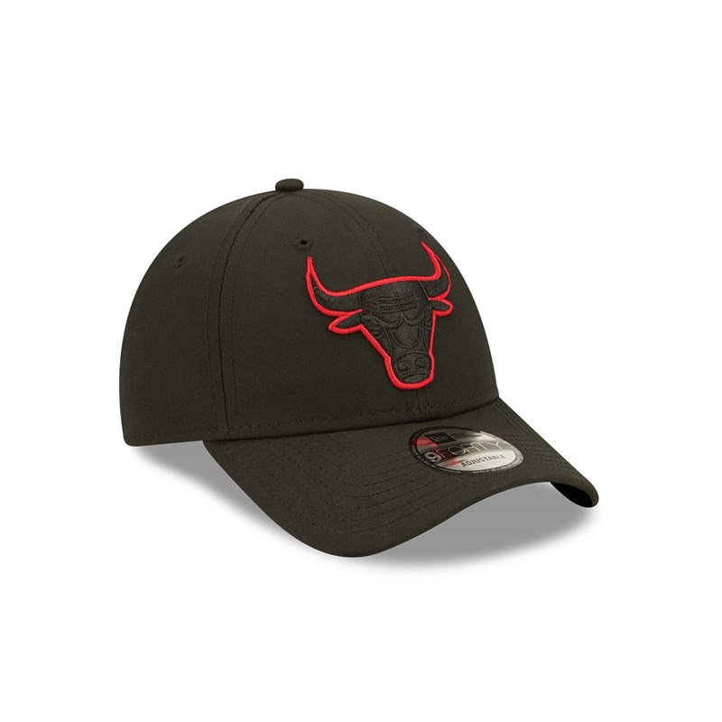 Black New Era Chicago Bulls Repreve Neon Adjustable Cap 9forty | OKEX60954