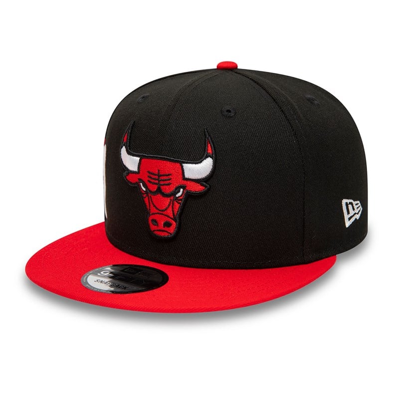 Black New Era Chicago Bulls Side Font Cap 9fifty | TNIY72341