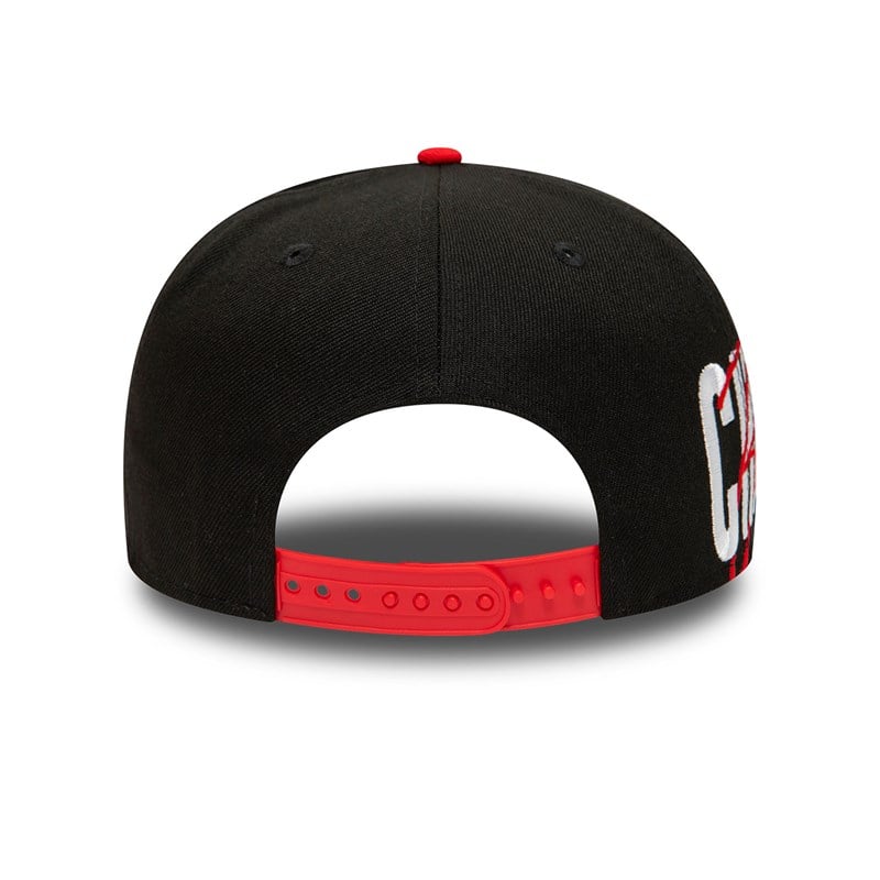 Black New Era Chicago Bulls Side Font Cap 9fifty | TNIY72341