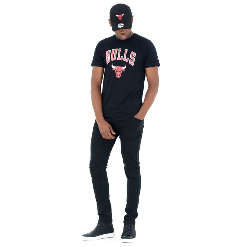 Black New Era Chicago Bulls T-Shirt | ERHW62308