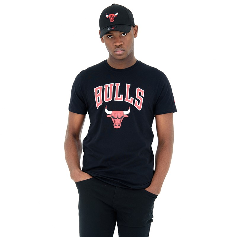 Black New Era Chicago Bulls T-Shirt | ERHW62308