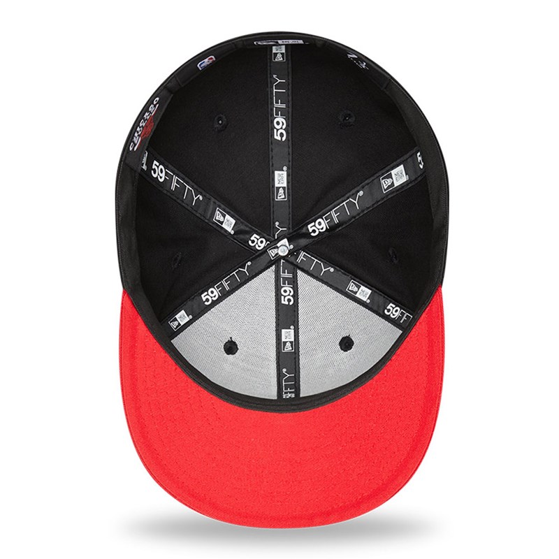 Black New Era Chicago Bulls Team City Patch Fitted Cap 59fifty | DIWN58647