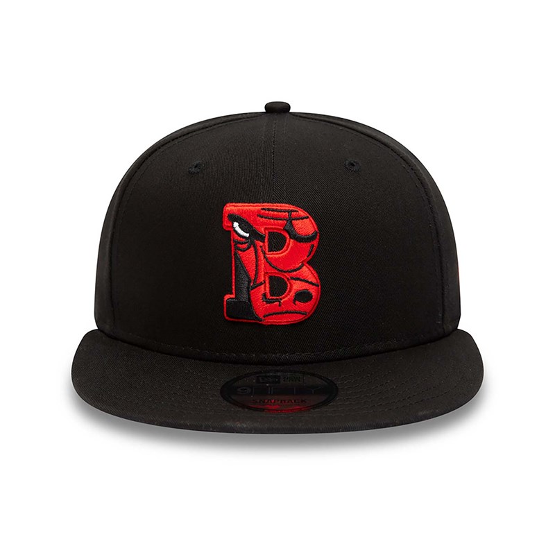 Black New Era Chicago Bulls Team Infill Logo Cap 9fifty | YZES85437