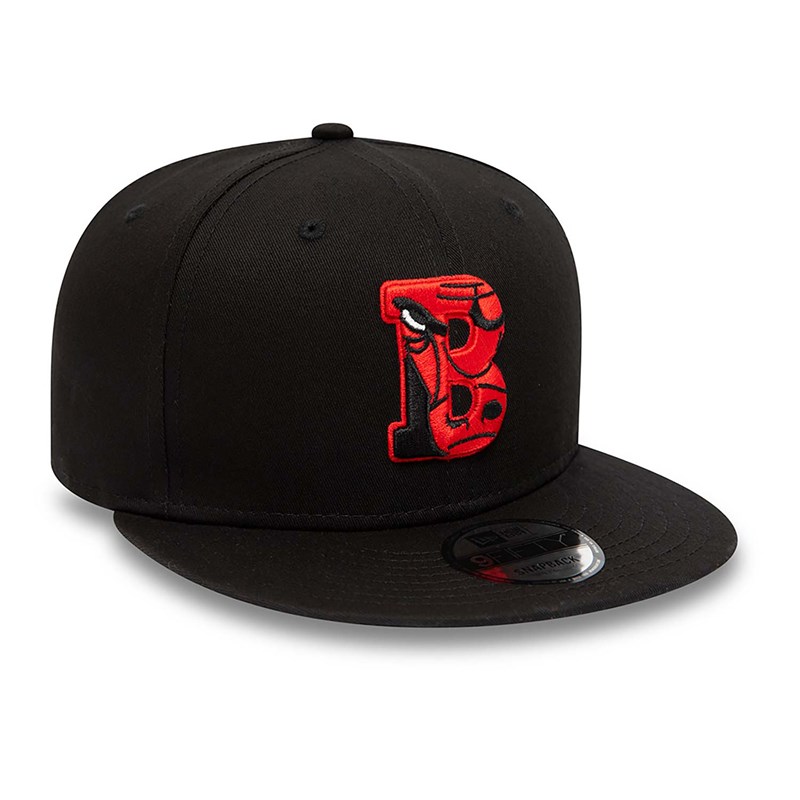 Black New Era Chicago Bulls Team Infill Logo Cap 9fifty | YZES85437