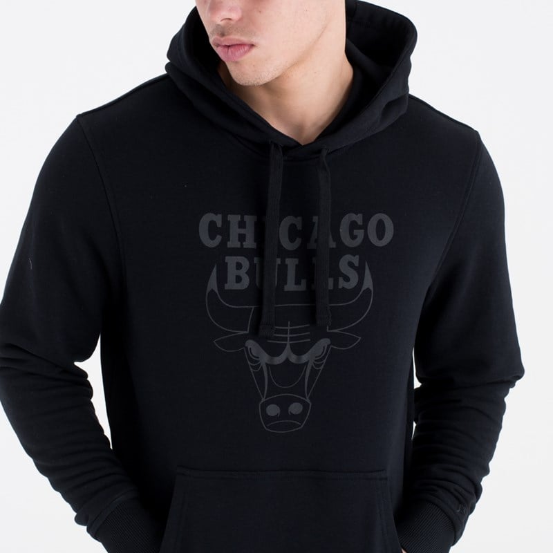 Black New Era Chicago Bulls Team Logo Hoodie | NQXE62438