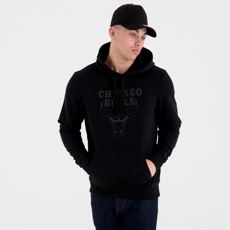 Black New Era Chicago Bulls Team Logo Hoodie | NQXE62438