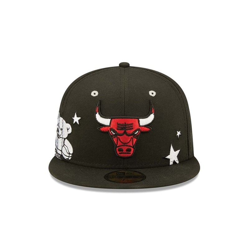 Black New Era Chicago Bulls Teddy Fitted Cap 59fifty | KOXR54371