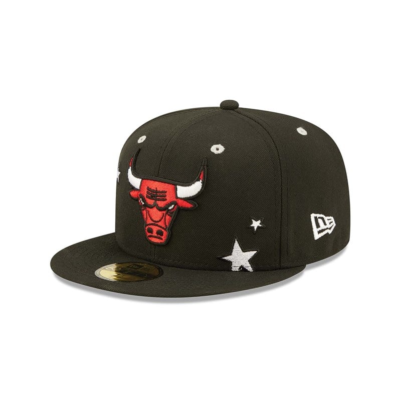 Black New Era Chicago Bulls Teddy Fitted Cap 59fifty | KOXR54371