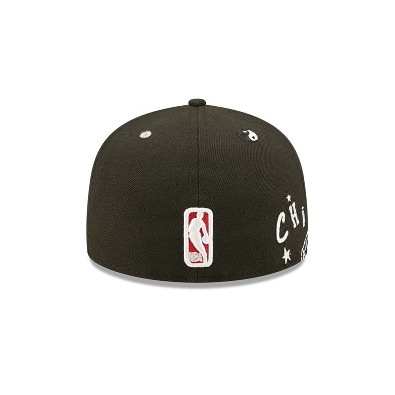 Black New Era Chicago Bulls Teddy Fitted Cap 59fifty | KOXR54371