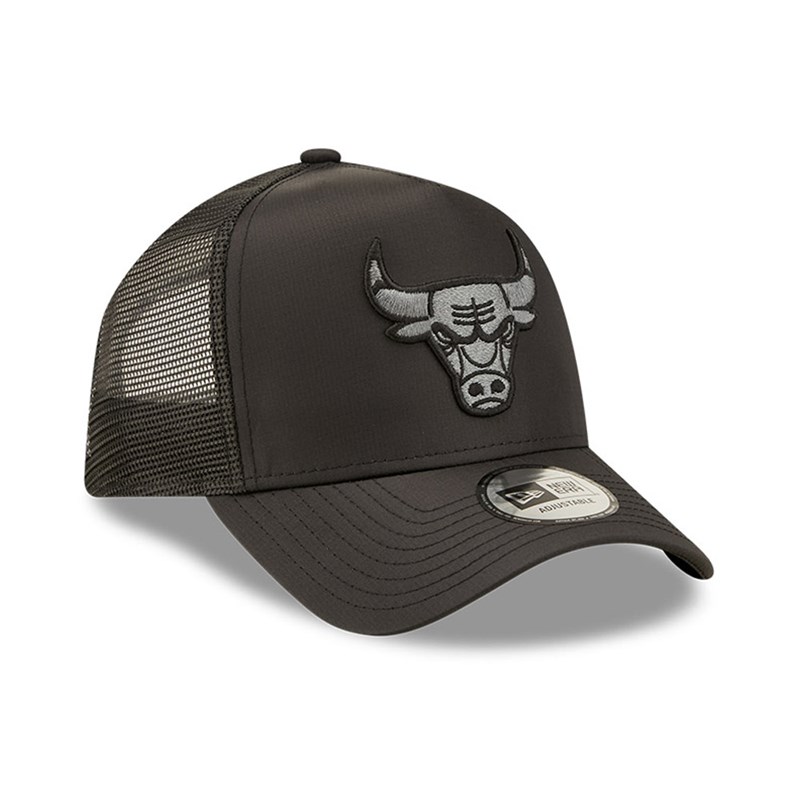 Black New Era Chicago Bulls Tonal A-frame Cap Trucker | RXMV84567