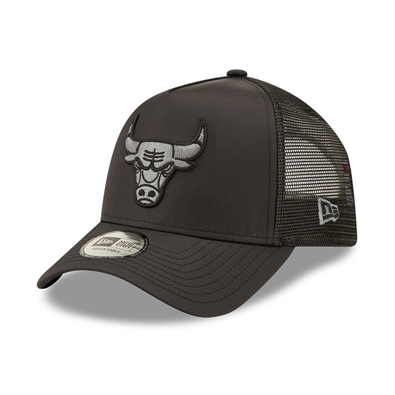 Black New Era Chicago Bulls Tonal A-frame Cap Trucker | RXMV84567