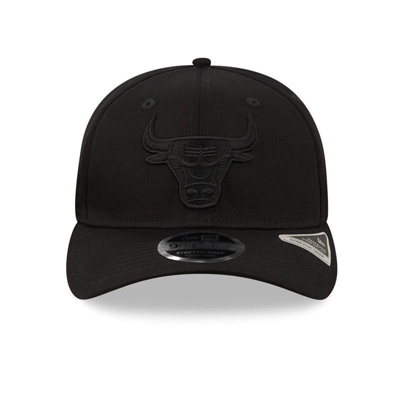 Black New Era Chicago Bulls Tonal Stretch Snap Cap 9fifty | CPNM20973