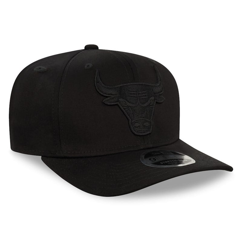 Black New Era Chicago Bulls Tonal Stretch Snap Cap 9fifty | CPNM20973