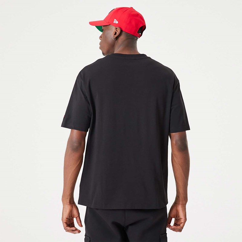 Black New Era Chicago NBA Drip Logo Bulls T-Shirt | OGSZ01274