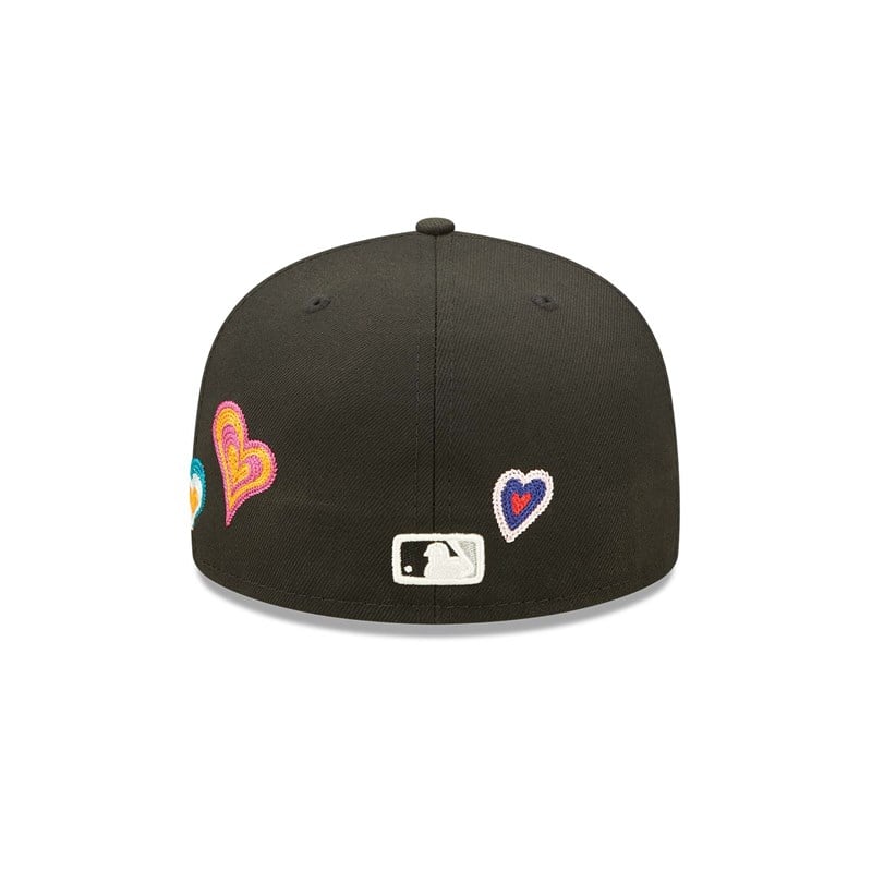 Black New Era Chicago Sox Chain Stitch Heart Fitted Cap 59fifty | JYFB74091