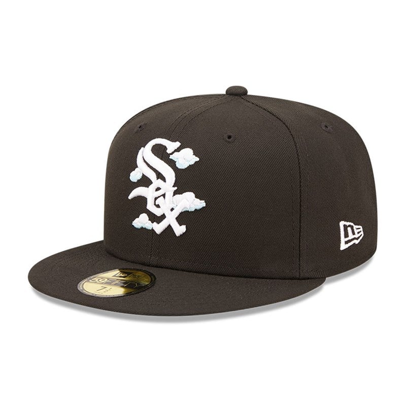 Black New Era Chicago Sox Comic Cloud Fitted Cap 59fifty | DTRZ84105