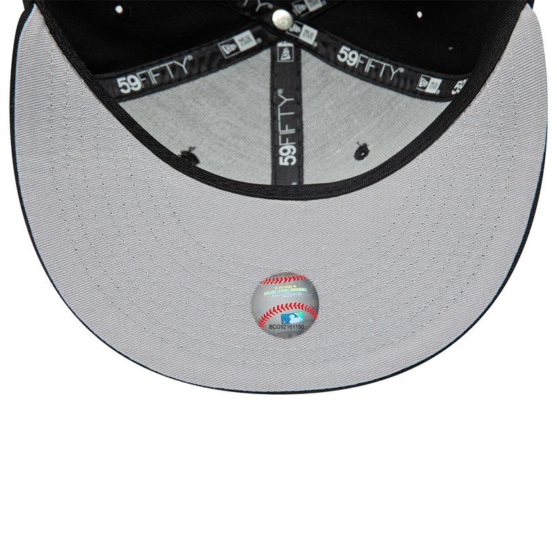 Black New Era Chicago Sox Dual Logo Fitted Cap 59fifty | LIGJ64291