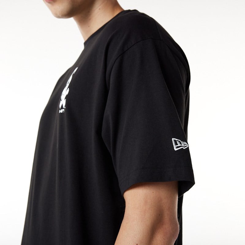 Black New Era Chicago Sox League Essential Oversized T-Shirt | UZKA04395