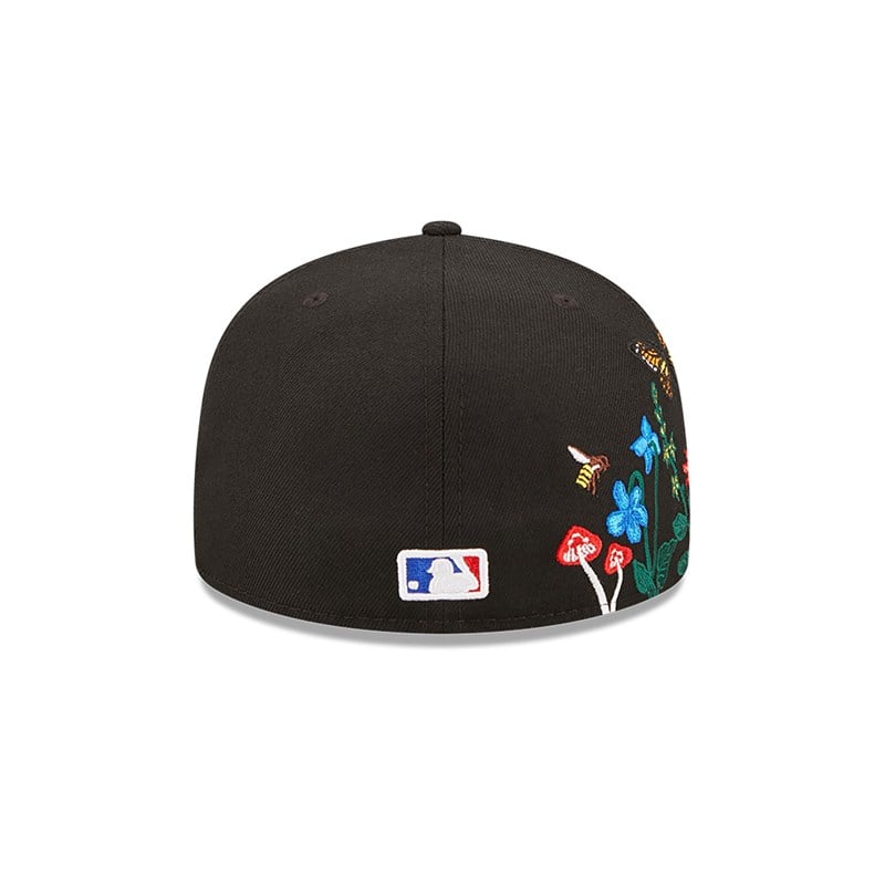 Black New Era Chicago Sox MLB Blooming Fitted Cap 59fifty | XVWL68732