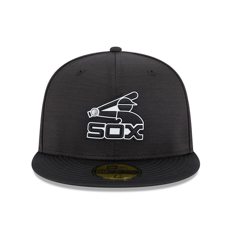 Black New Era Chicago Sox MLB Clubhouse Fitted Cap 59fifty | PTFV90263