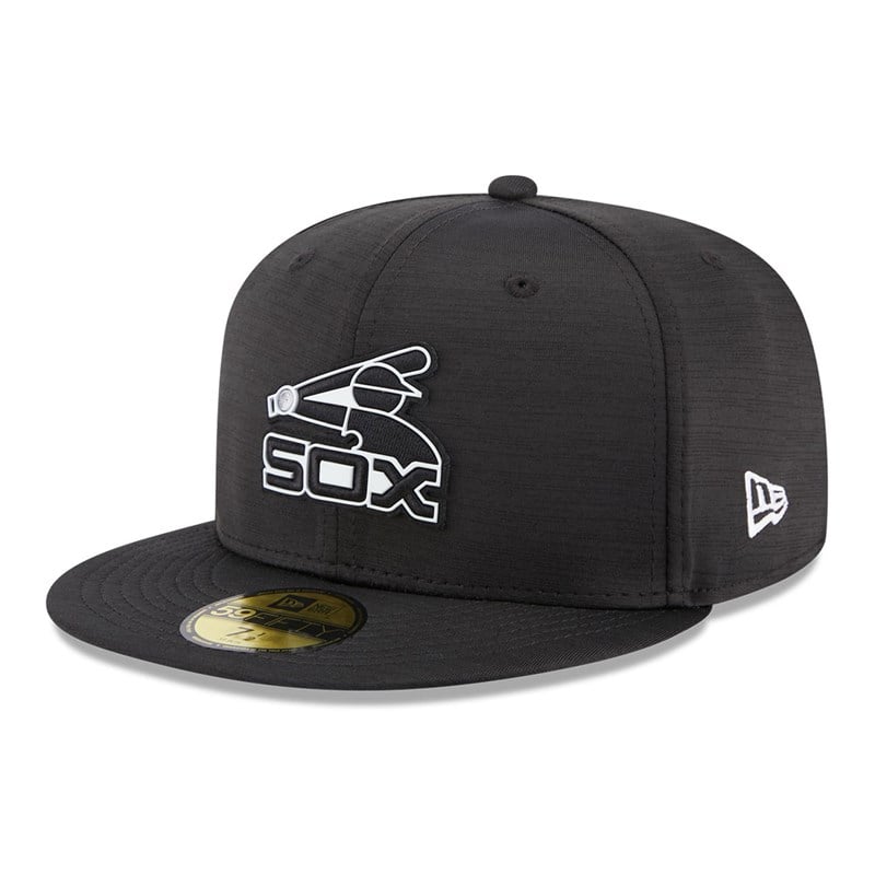 Black New Era Chicago Sox MLB Clubhouse Fitted Cap 59fifty | PTFV90263