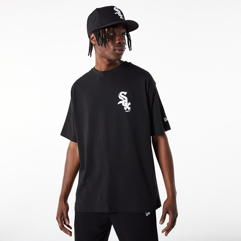 Black New Era Chicago Sox MLB League Essentials Oversized T-Shirt | LYAX35147