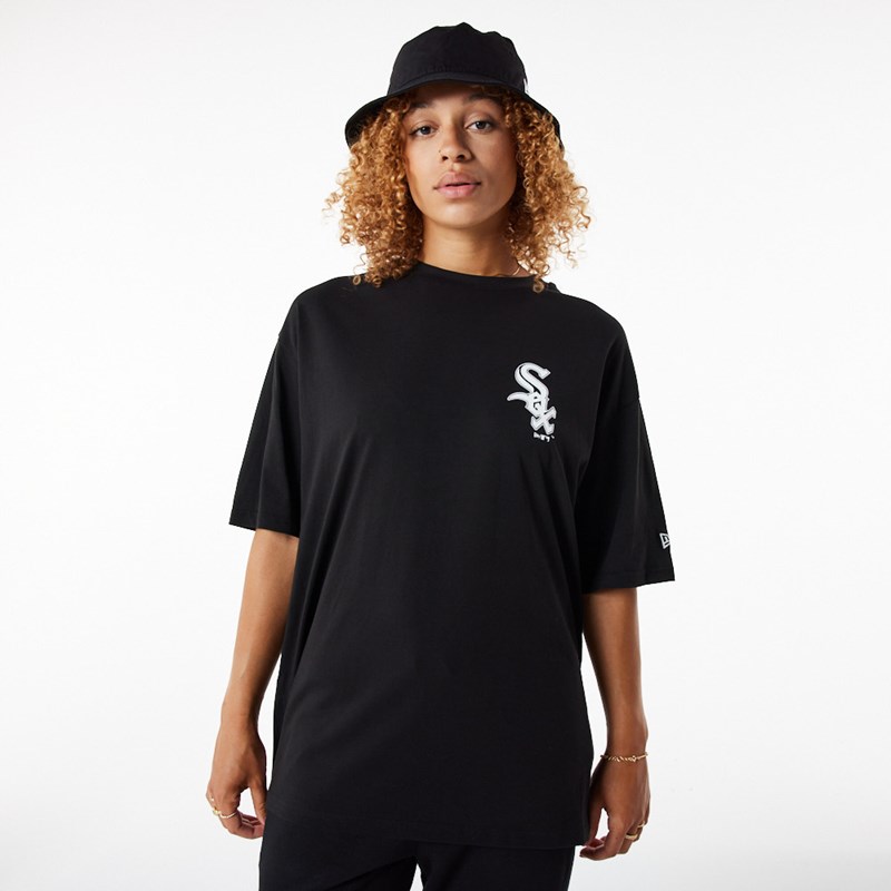 Black New Era Chicago Sox MLB League Essentials Oversized T-Shirt | LYAX35147