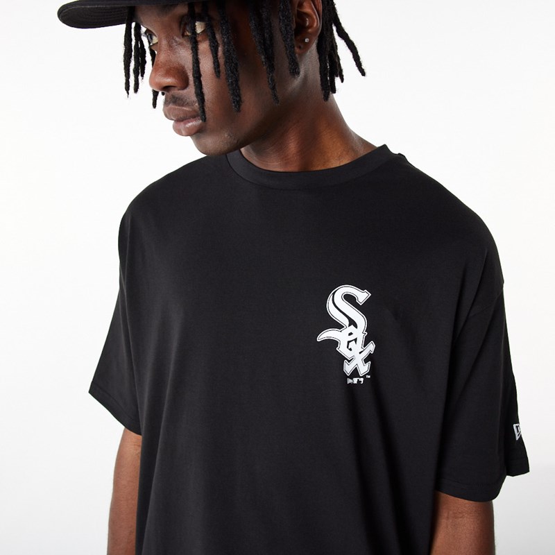 Black New Era Chicago Sox MLB League Essentials Oversized T-Shirt | LYAX35147