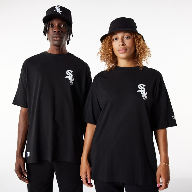 Black New Era Chicago Sox MLB League Essentials Oversized T-Shirt | LYAX35147