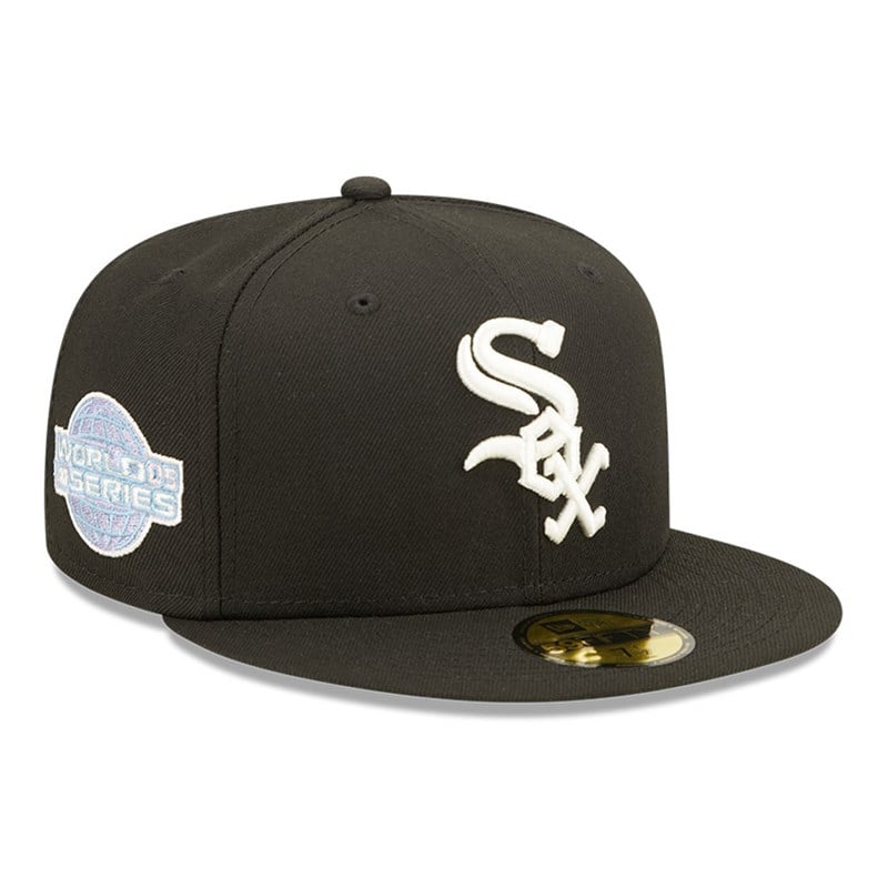 Black New Era Chicago Sox MLB Pop Sweat Fitted Cap 59fifty | WCEJ60471