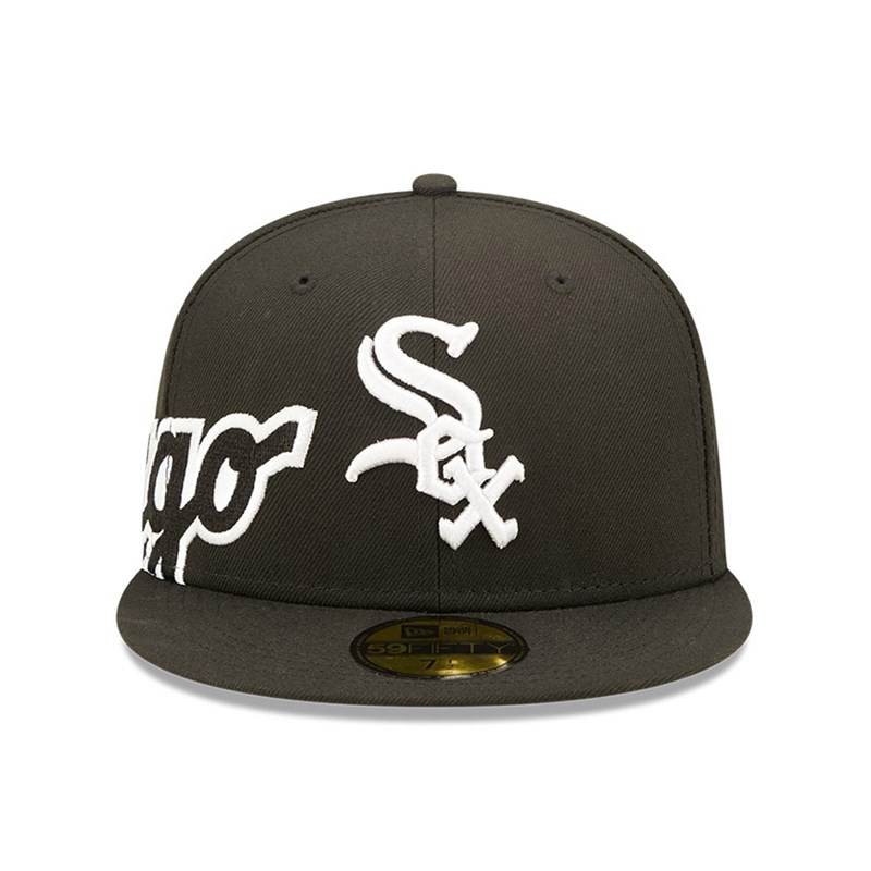 Black New Era Chicago Sox MLB Side Split Fitted Cap 59fifty | ITUZ25374