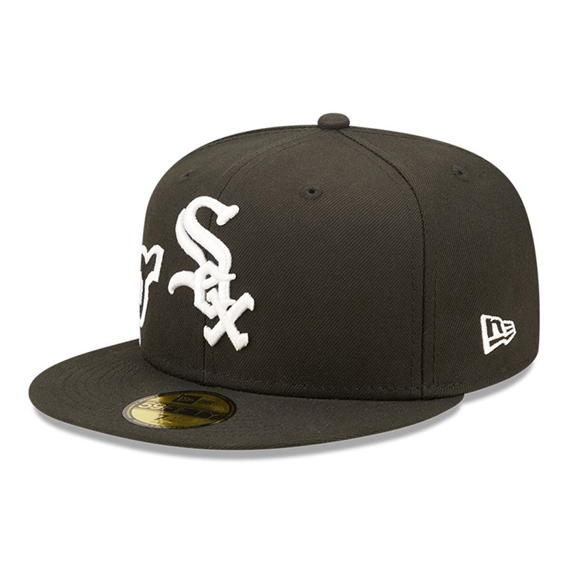 Black New Era Chicago Sox MLB Side Split Fitted Cap 59fifty | ITUZ25374