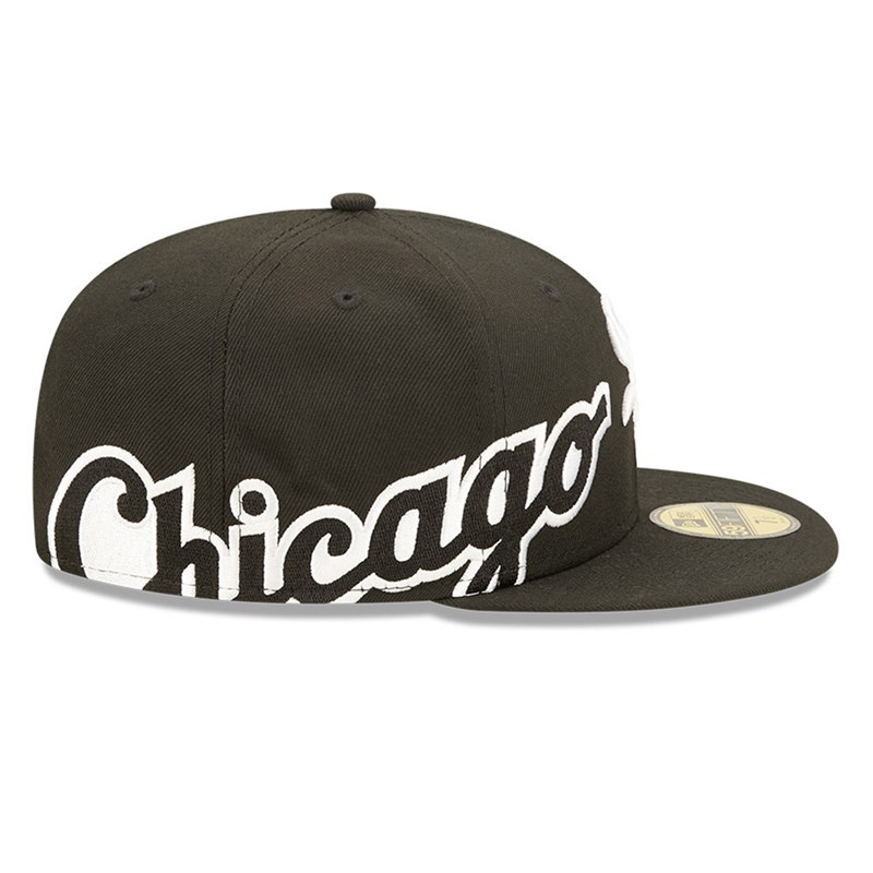 Black New Era Chicago Sox MLB Side Split Fitted Cap 59fifty | ITUZ25374