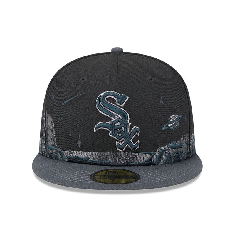 Black New Era Chicago Sox Planetary Fitted Cap 59fifty | DTAB96184