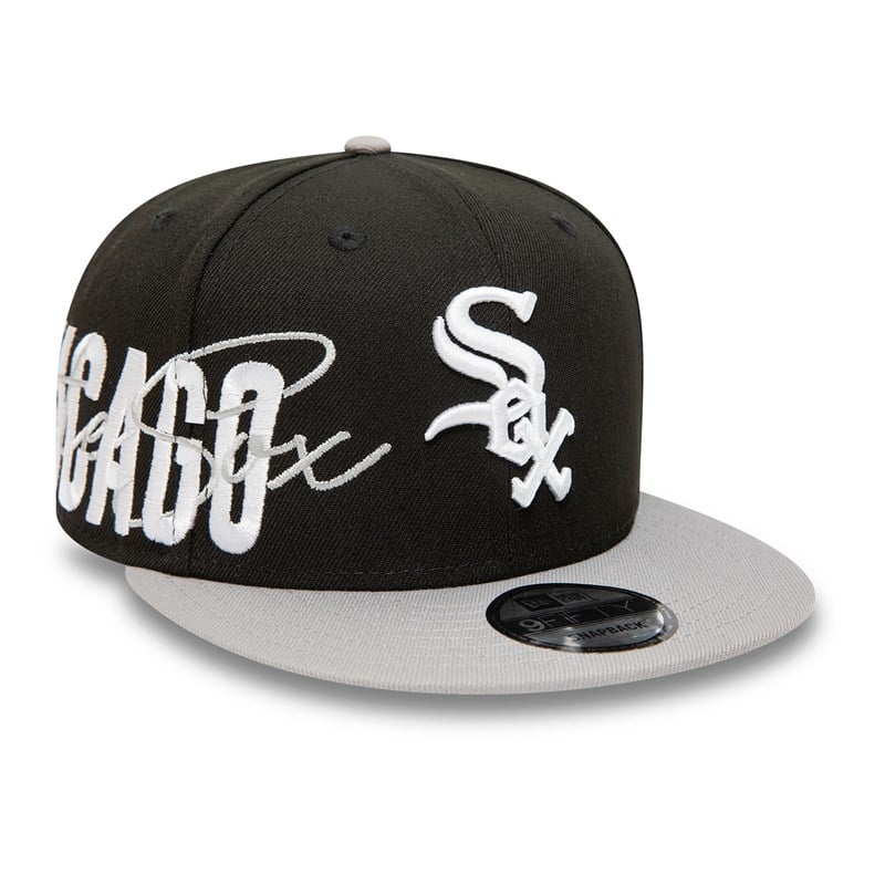 Black New Era Chicago Sox Side Font Cap 9fifty | HFZW52461